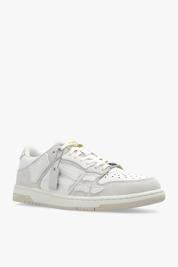 【関税込み】AMIRI ホワイト＆ベージュ Skel Top Low スニーカー AMIRI Off-White Skel Top Low Sneakers Amiri